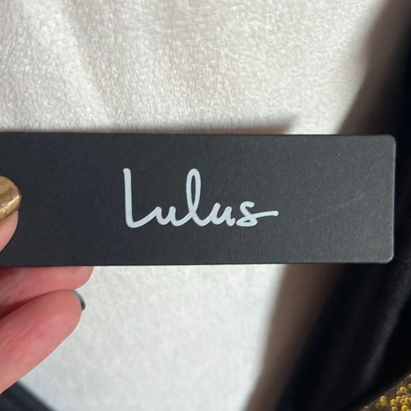 Lulus Striking Moves Gold Metallic Ruched Bodycon Mini Dress - NWT - Size L - Picture 10 of 11